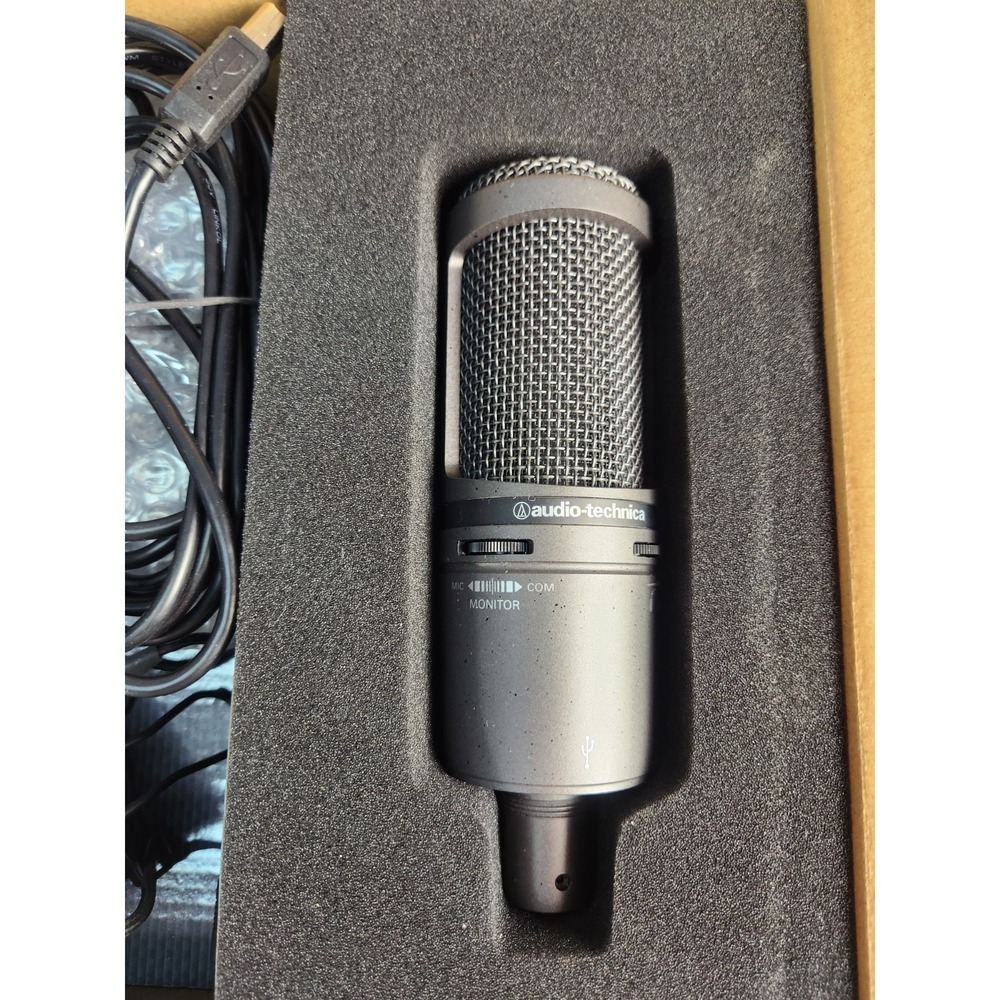 NEW! Original Audio Technica At2020USB-X USB Microphone w/Bag, + Shock Pop Filte - Picture 12 of 13